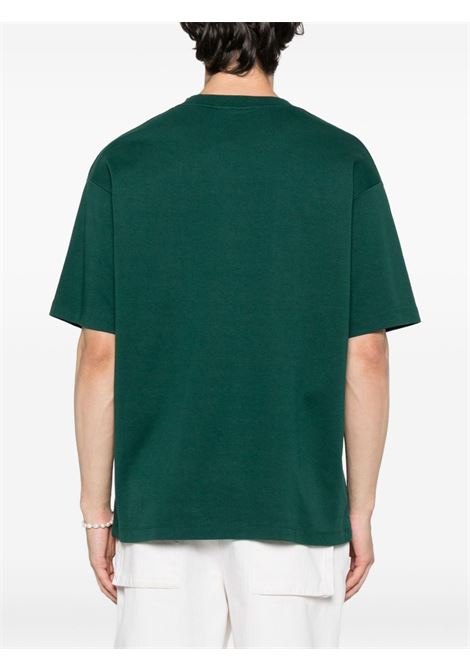 T-shirt con stampa in verde Drôle De Monsieur - uomo DROLE DE MONSIEUR | TS255CO002DGN